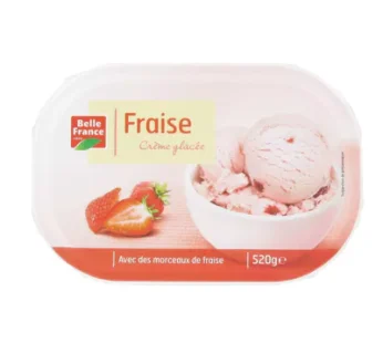 Crème glacée Fraise 520g Belle France