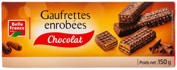 Belle France Gaufrettes enrobées au Chocolat 150g