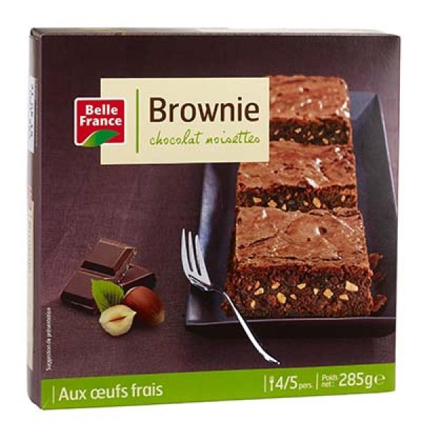 Belle France brownie chocolat noisette 285g