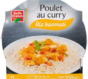 Poulet au curry riz basmati 300g Belle France