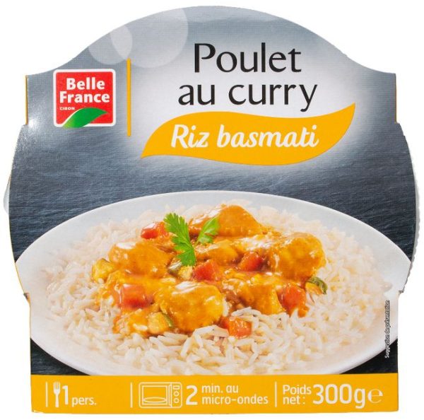 Poulet au curry riz basmati 300g Belle France