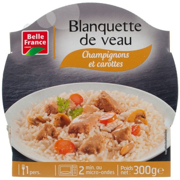 Blanquette de veau Champignon et carottes 300g Belle France