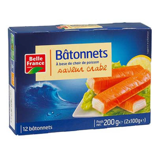 Bâtonnets de Surimi saveur crabe 200g Belle France