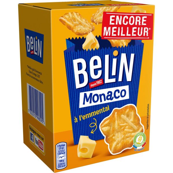 Biscuits Apéro Monaco emmental 90g Belin