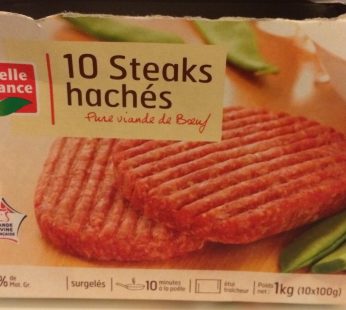 2 Steaks hachés pure viande de bœuf 2x(100g) Belle France