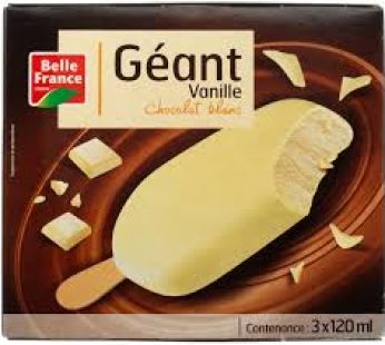 3 x Géant vanille Chocolat blanc